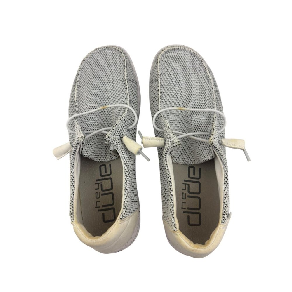 Size 8 Womens Hey Dude Wendy Collection Sox Stone White Lightweight Shoes
